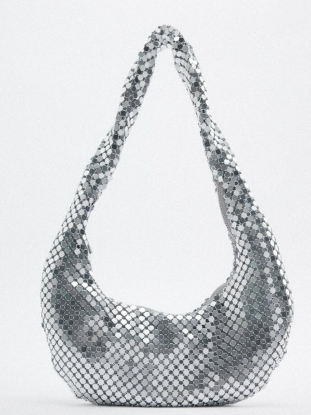 Metallic Mesh Shoulder Bag